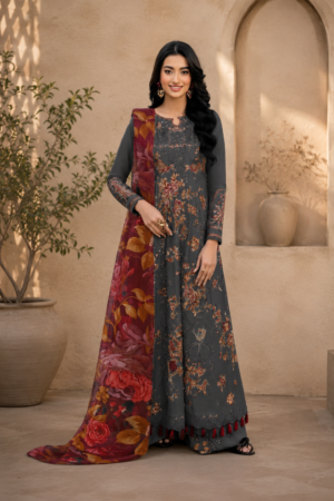 3 Piece Embroidered Lawn Suit