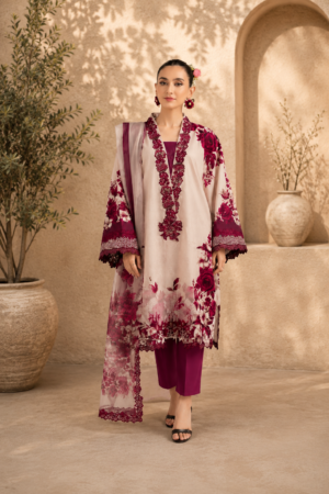 3 Piece Embroidered Lawn Suit