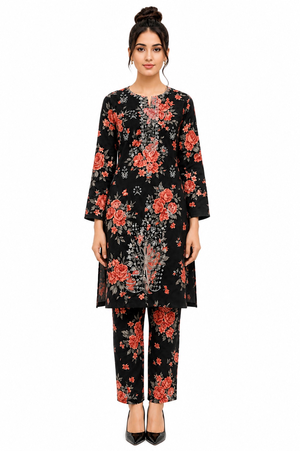 3 Piece Embroidered Lawn Suit - Image 3
