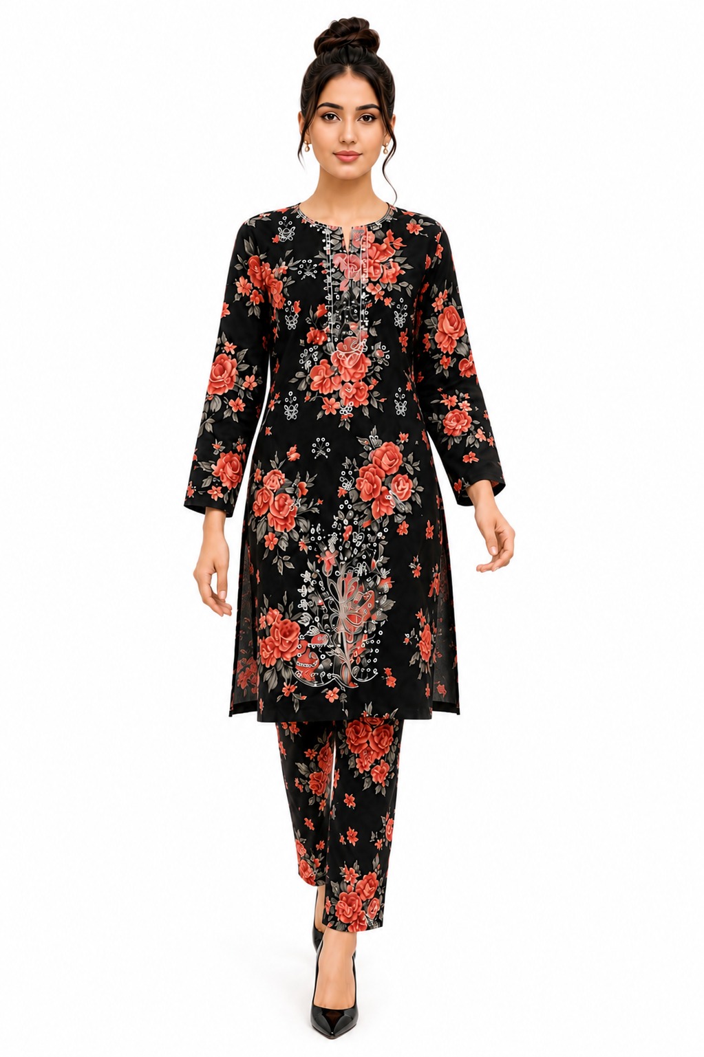 3 Piece Embroidered Lawn Suit - Image 4