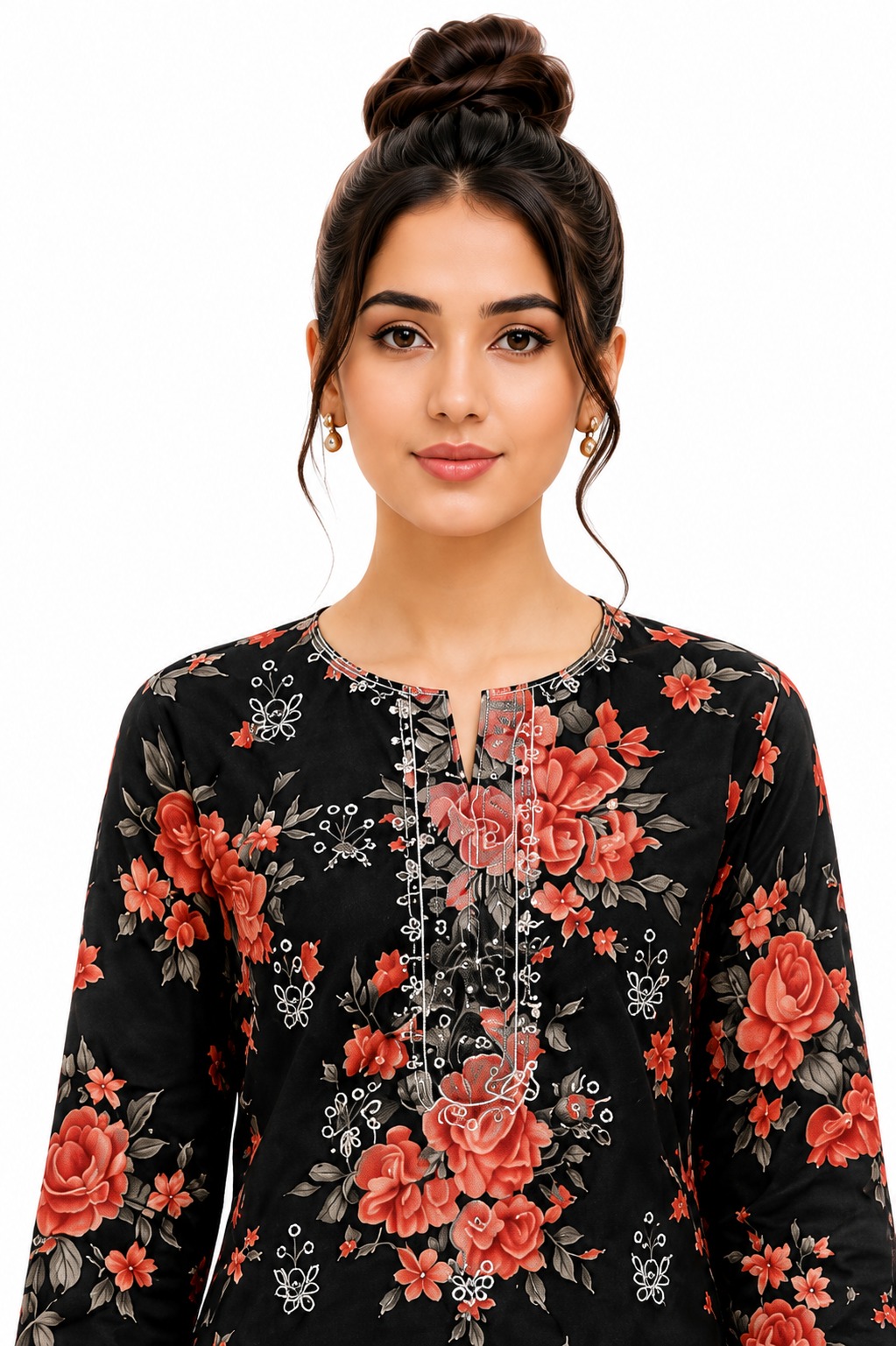 3 Piece Embroidered Lawn Suit - Image 2